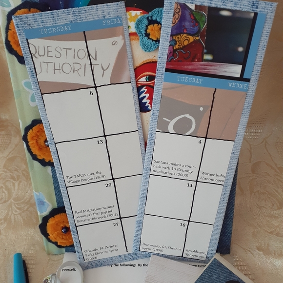 Mona Lisa Hippie Journal Handmade One of a Kind - Picture 4 of 7